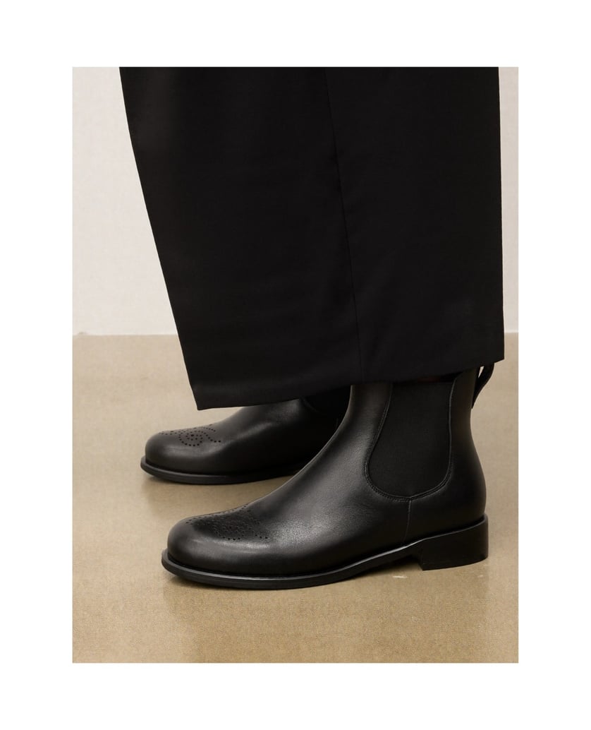 Kazar-Schwarze-Chelsea-Stiefel-aus-Leder-schwarz