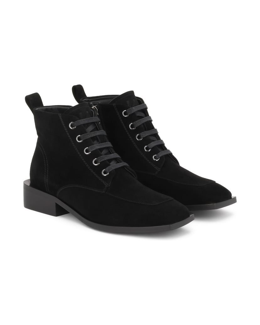 Kazar-Wildlederstiefel-mit-Retro-Nasenpads-schwarz