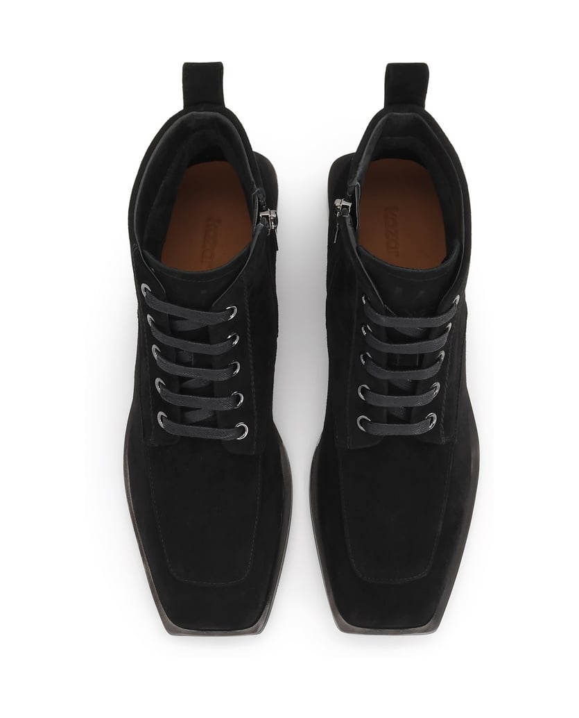 Kazar-Wildlederstiefel-mit-Retro-Nasenpads-schwarz