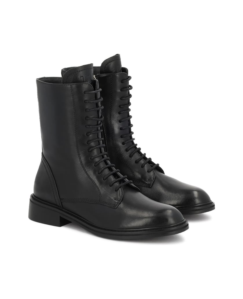 Kazar-Lässige-Lederstiefel-für-Frauen-schwarz