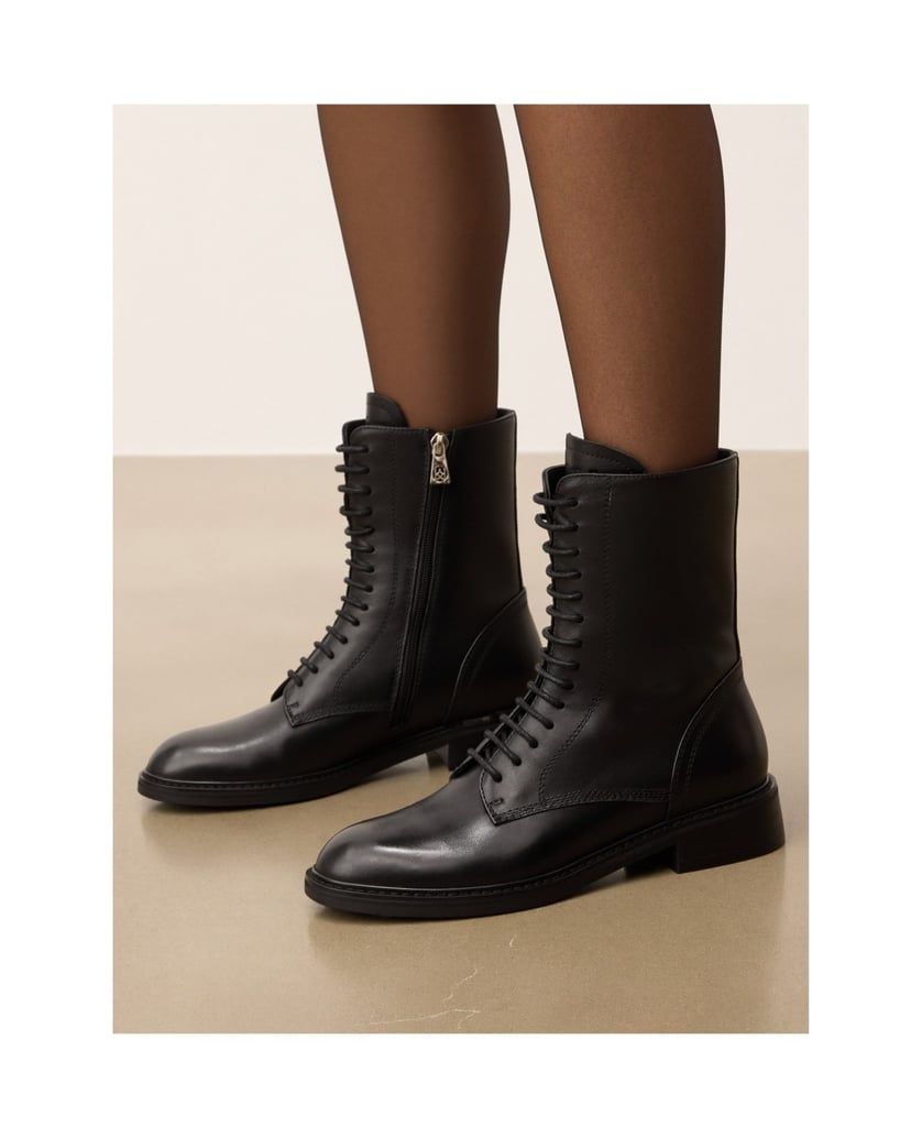 Kazar-Lässige-Lederstiefel-für-Frauen-schwarz