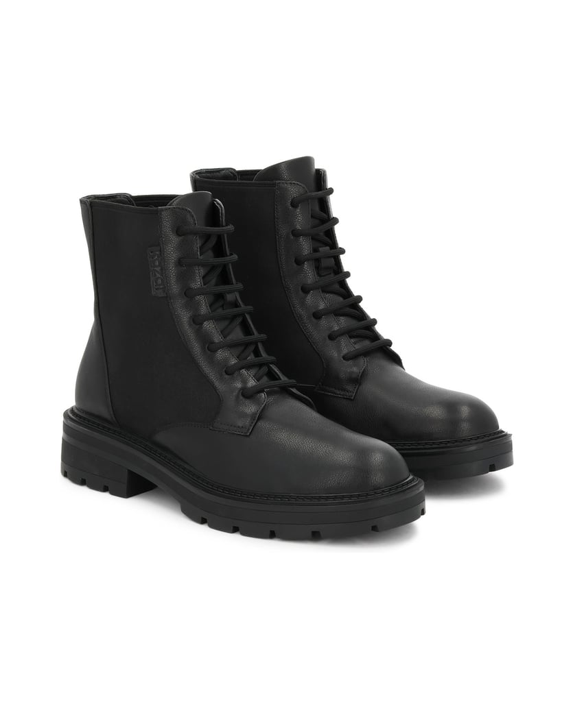 Kazar-Schnürstiefel-mit-elastischem-Einsatz-schwarz