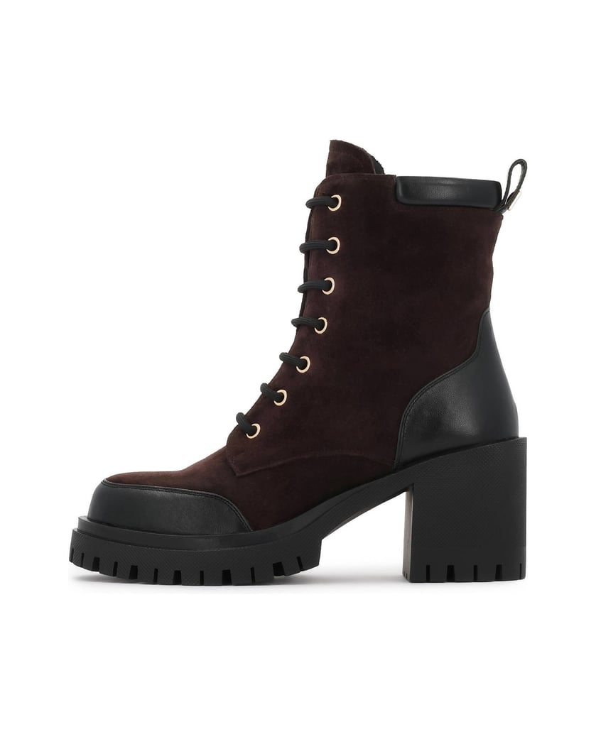 Kazar-Braune-Stiefel-mit-schwarzen-Einsätzen-braun