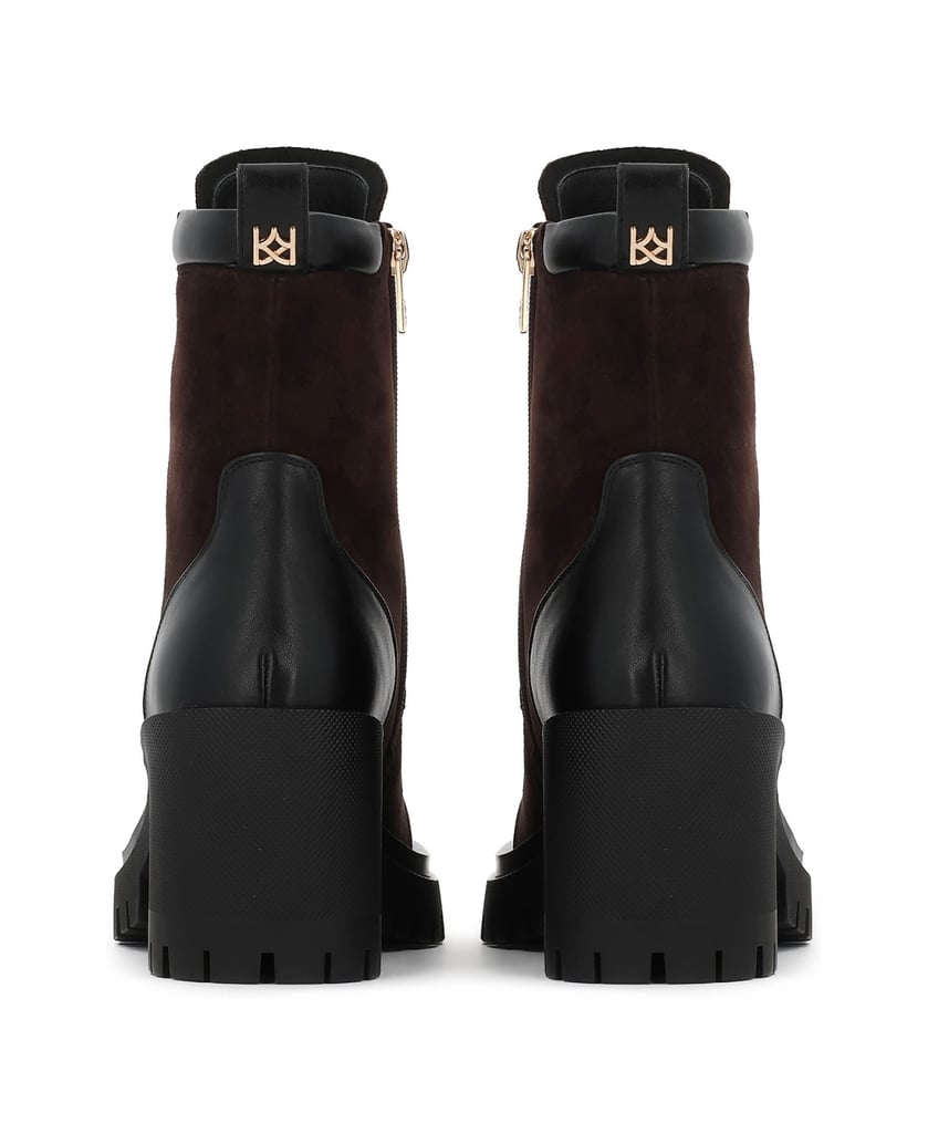 Kazar-Braune-Stiefel-mit-schwarzen-Einsätzen-braun