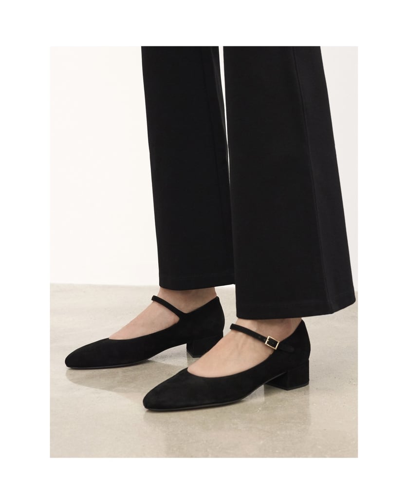 Kazar-Schwarze-Wildlederpumps-mit-Riemen-und-niedrigem-Absatz-schwarz