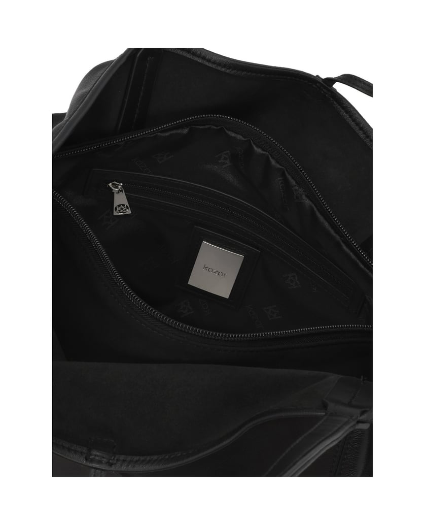 Kazar-Lederhandtasche-mit-herausnehmbarem-Einsatz-schwarz