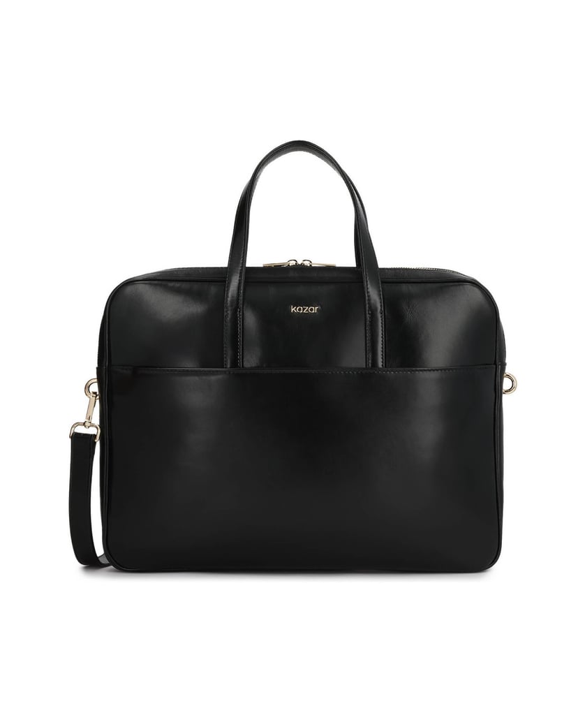 Kazar-Elegante-Laptoptasche-aus-Leder-schwarz