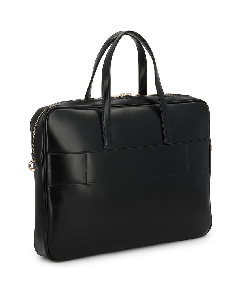 Kazar-Elegante-Laptoptasche-aus-Leder-schwarz