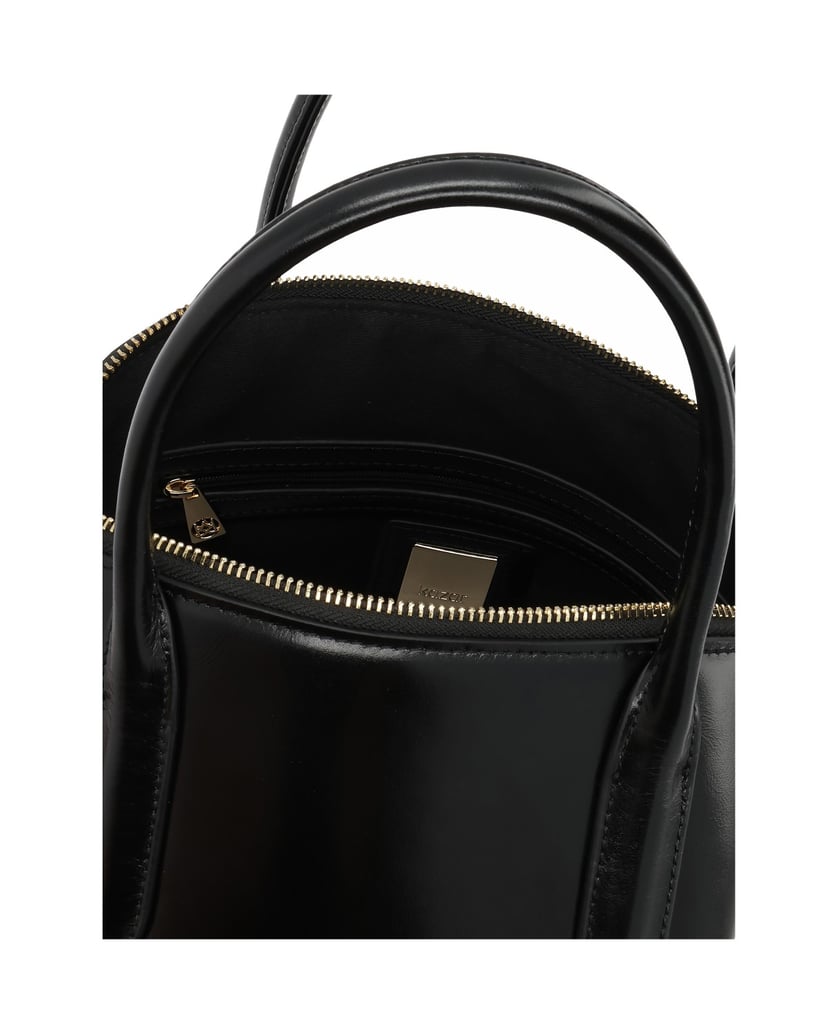 Kazar-Steife-Lederhandtasche-mit-Griffen-schwarz