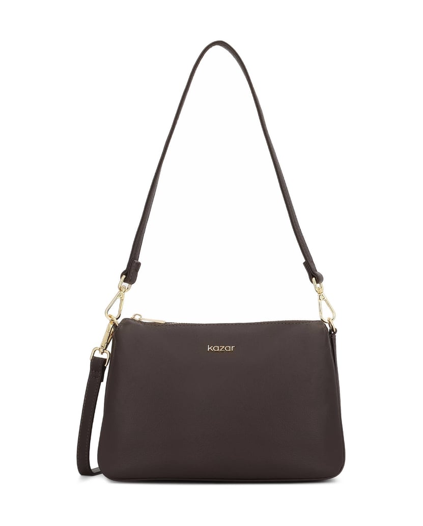 Kazar-Kleine-braune-Handtasche-mit-zwei-Riemen-braun