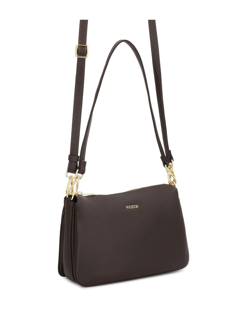Kazar-Kleine-braune-Handtasche-mit-zwei-Riemen-braun