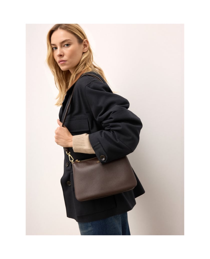 Kazar-Kleine-braune-Handtasche-mit-zwei-Riemen-braun