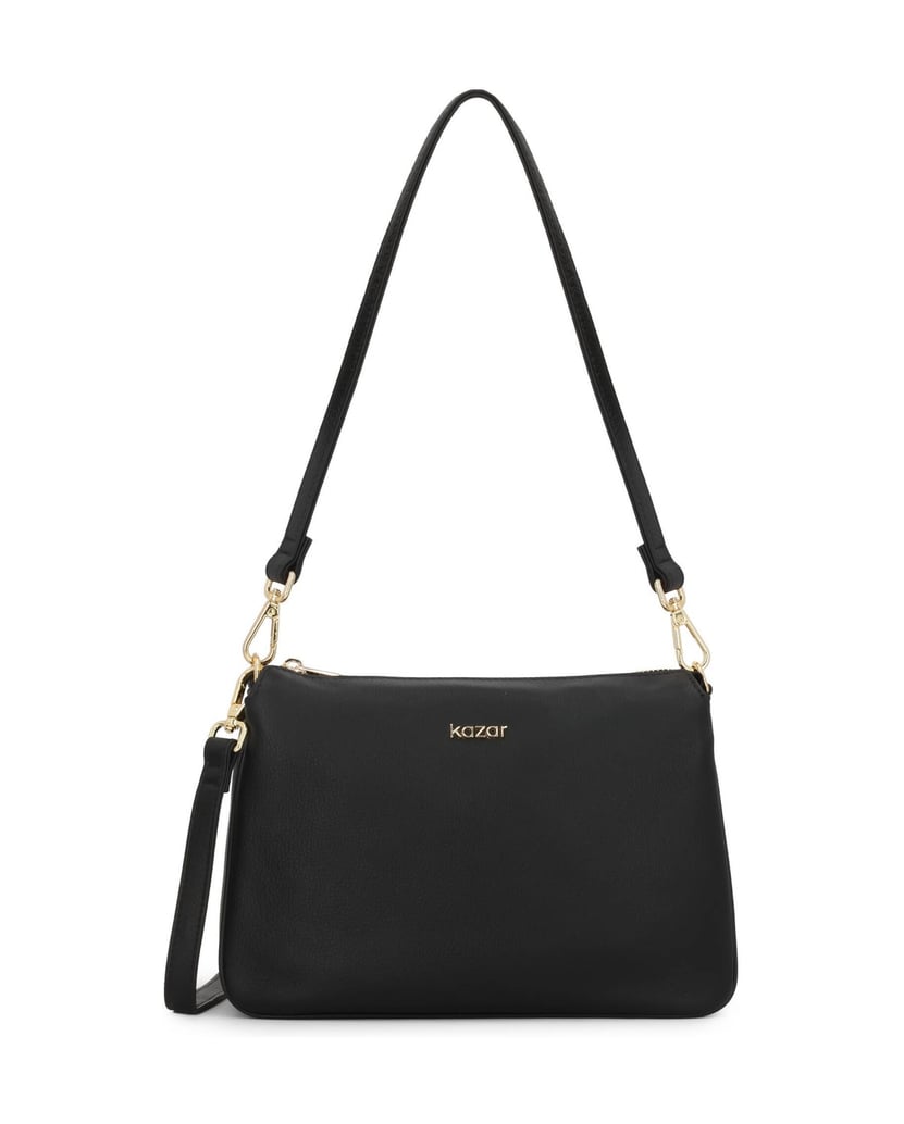 Kazar-Schwarze-Ledertasche-mit-goldenen-Details-schwarz