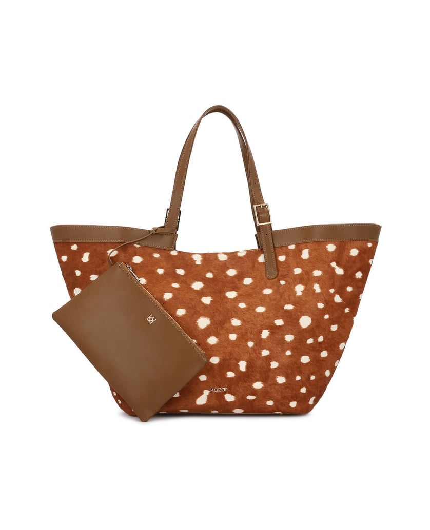 Kazar-Große-Handtasche-mit-Naturhaar-Finish-braun