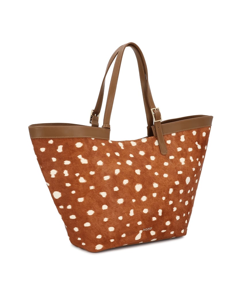 Kazar-Große-Handtasche-mit-Naturhaar-Finish-braun