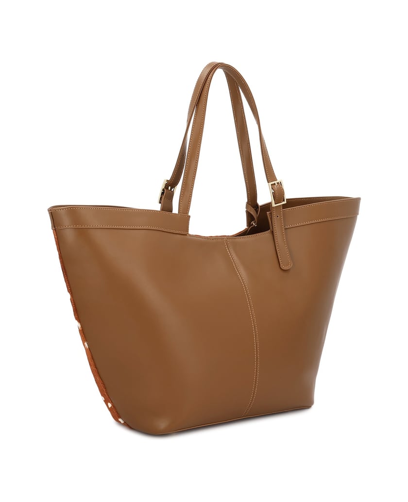 Kazar-Große-Handtasche-mit-Naturhaar-Finish-braun