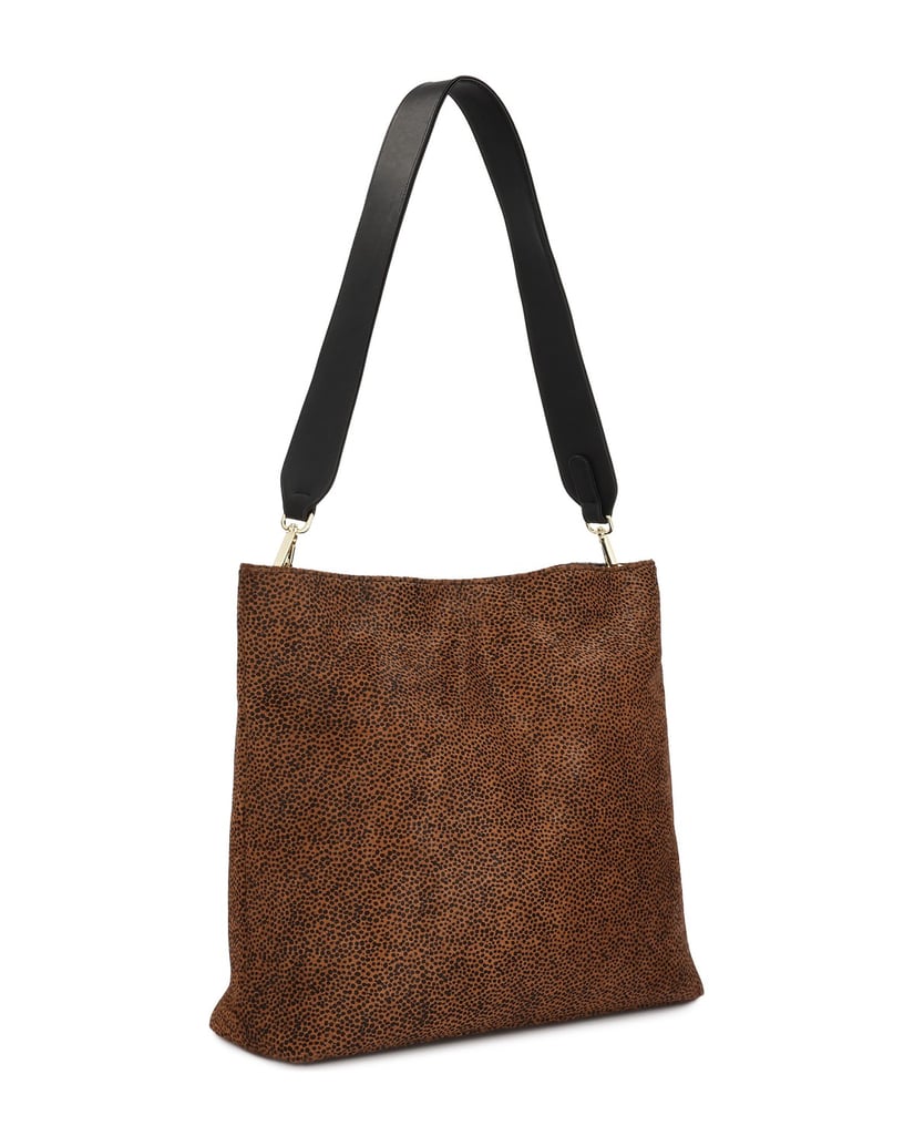 Kazar-Lederhandtasche-mit-Naturborsten-in-Braun--und-Schwarztönen-braun