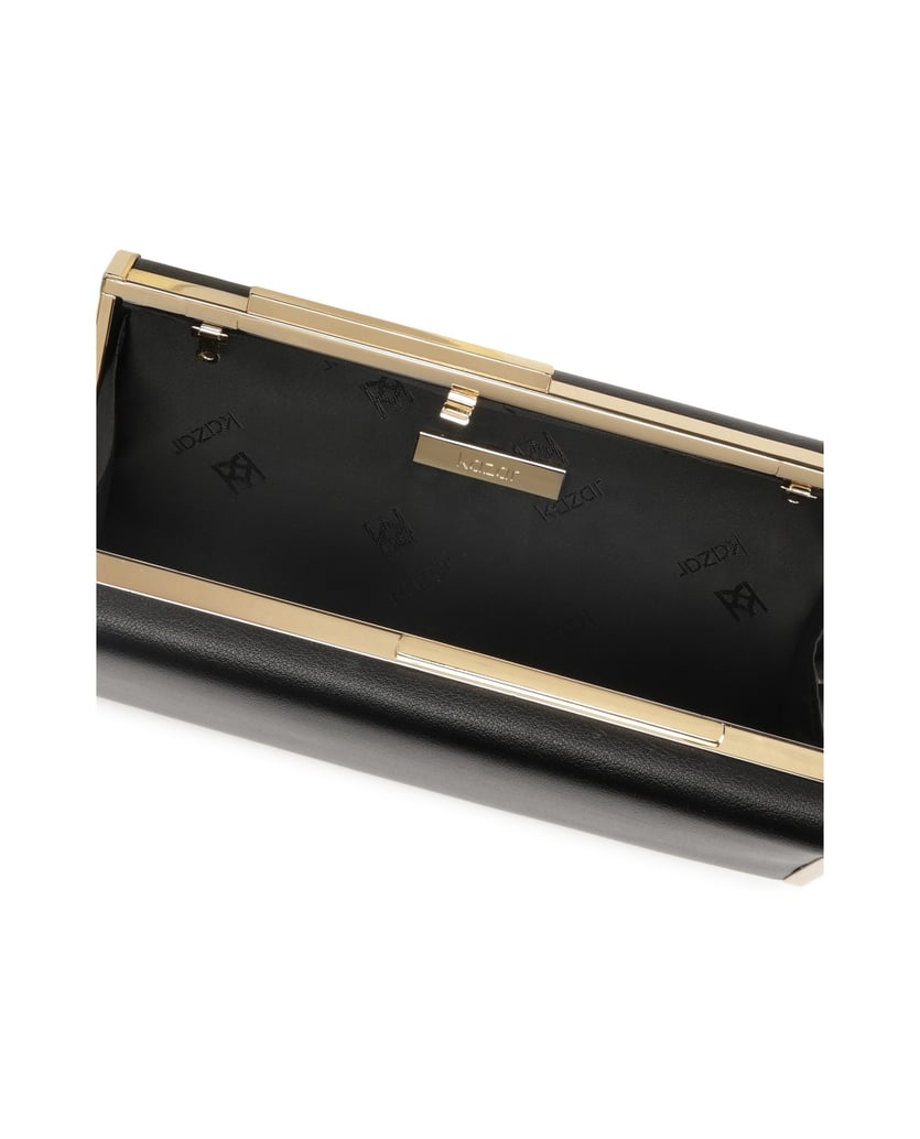 Kazar-Abendhandtasche-mit-eleganter-Hardware-schwarz