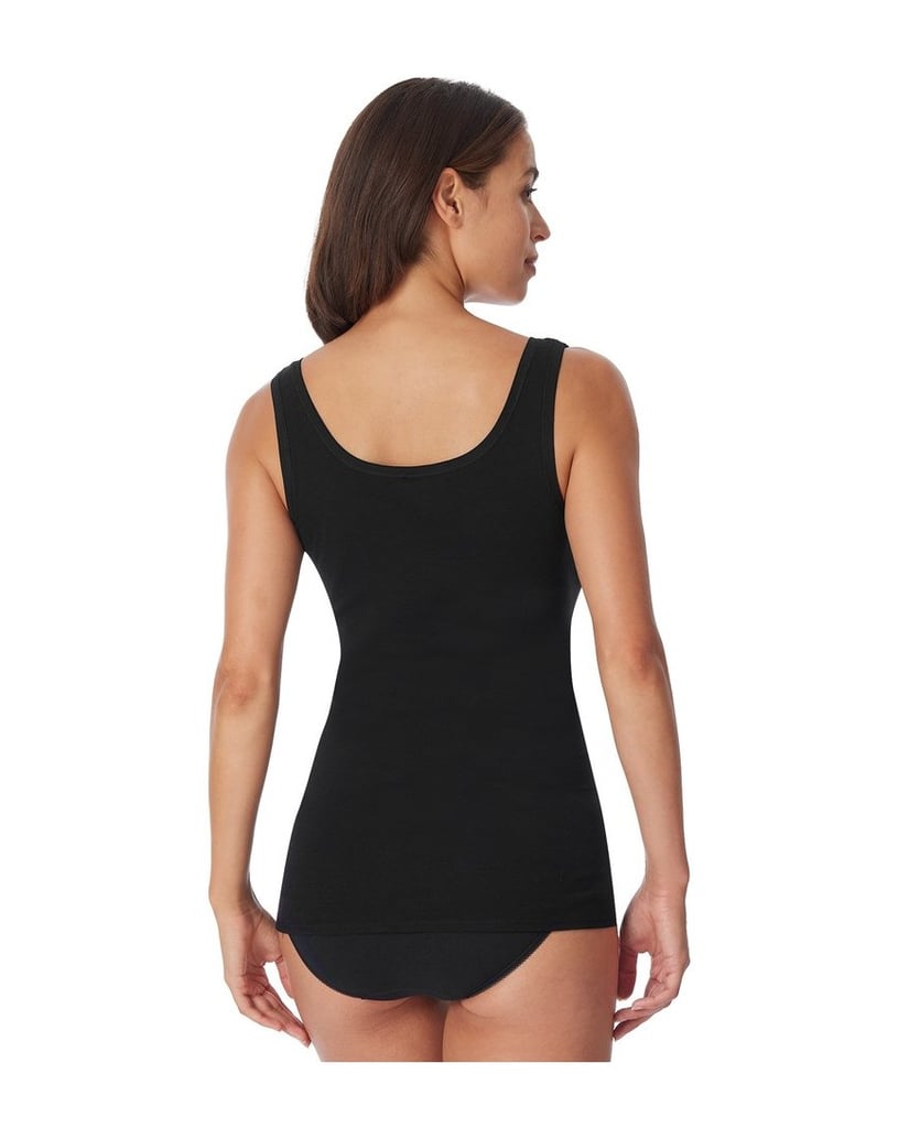SCHIESSER-Damen-Unterhemd-4er-Pack-Cotton-Essentials-4P-schwarz