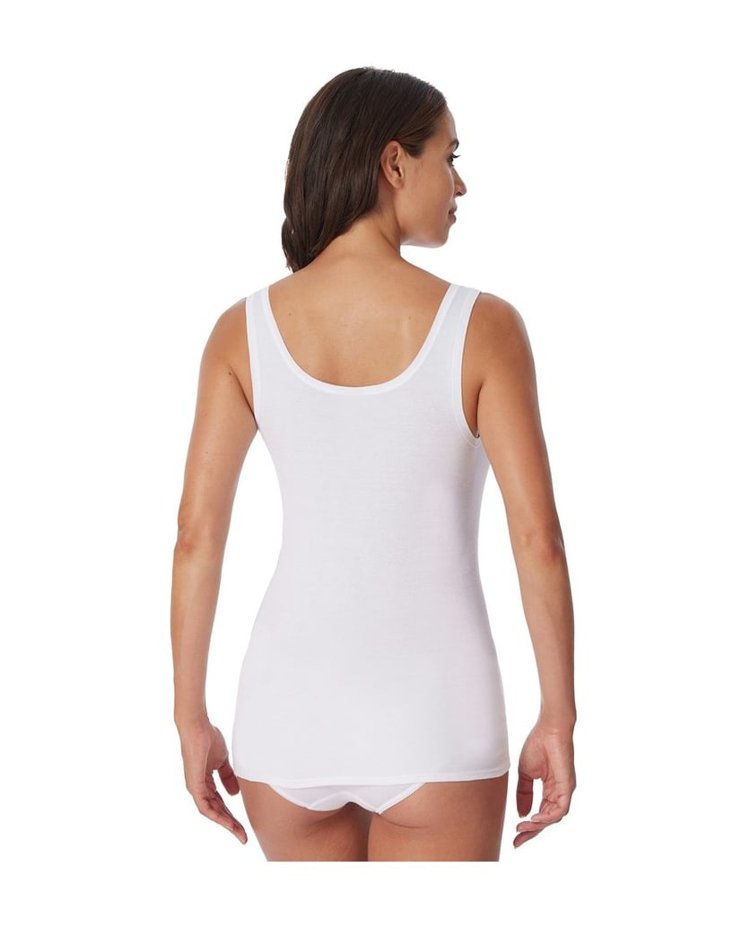 SCHIESSER-Damen-Unterhemd-4er-Pack-Cotton-Essentials-4P-schwarz