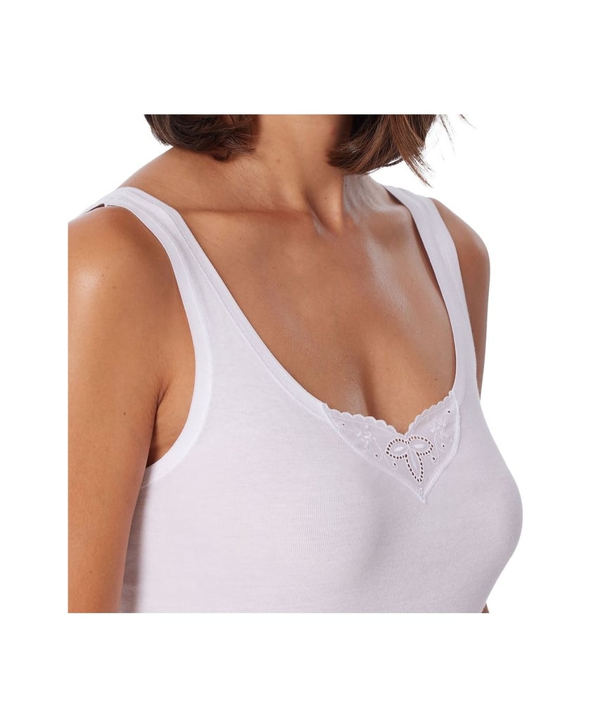 SCHIESSER-Damen-Unterhemd-4er-Pack-Cotton-Essentials-4P-schwarz