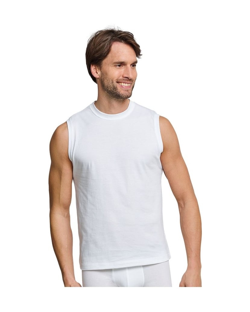 SCHIESSER-Herren-Unterhemd-4er-Pack-Essentials-4P-weiss