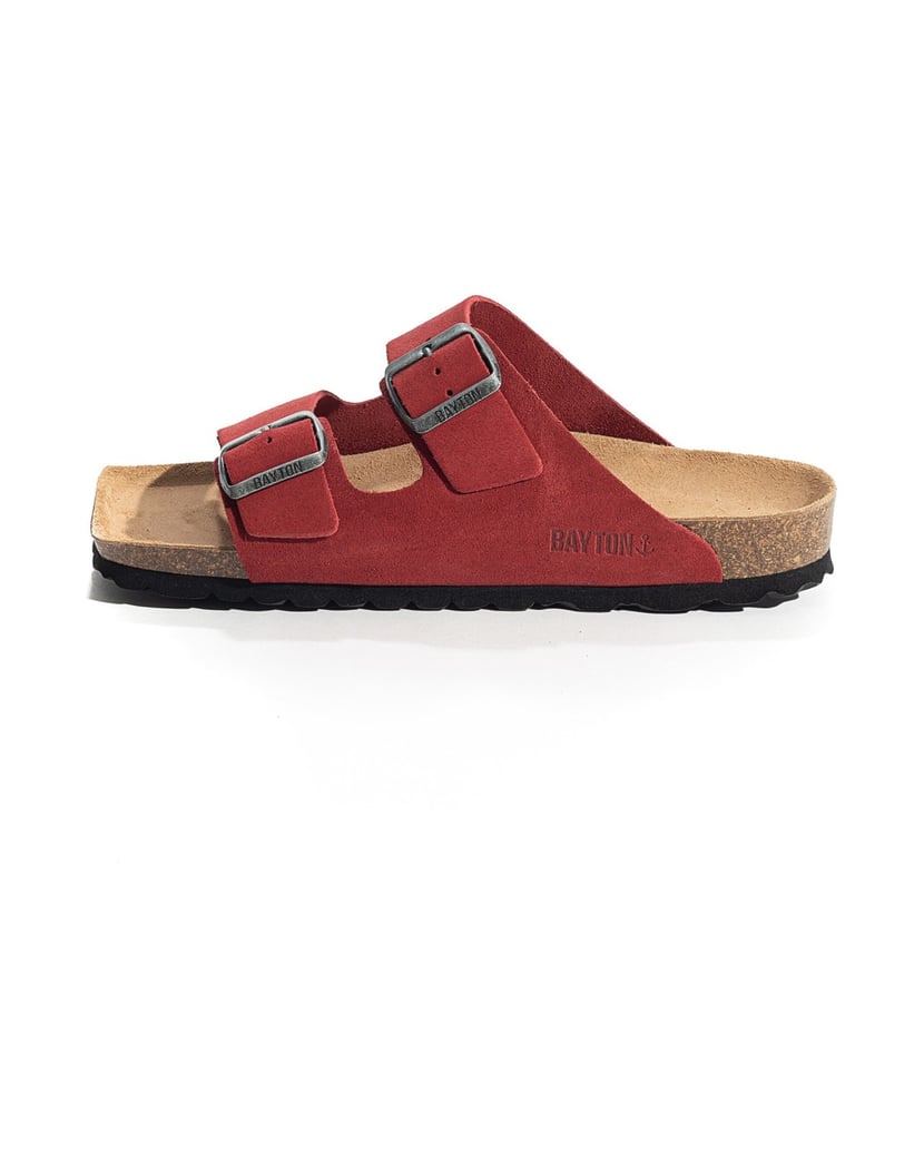 Bayton-Pantoletten-damen-Atlas-Vegan-rot