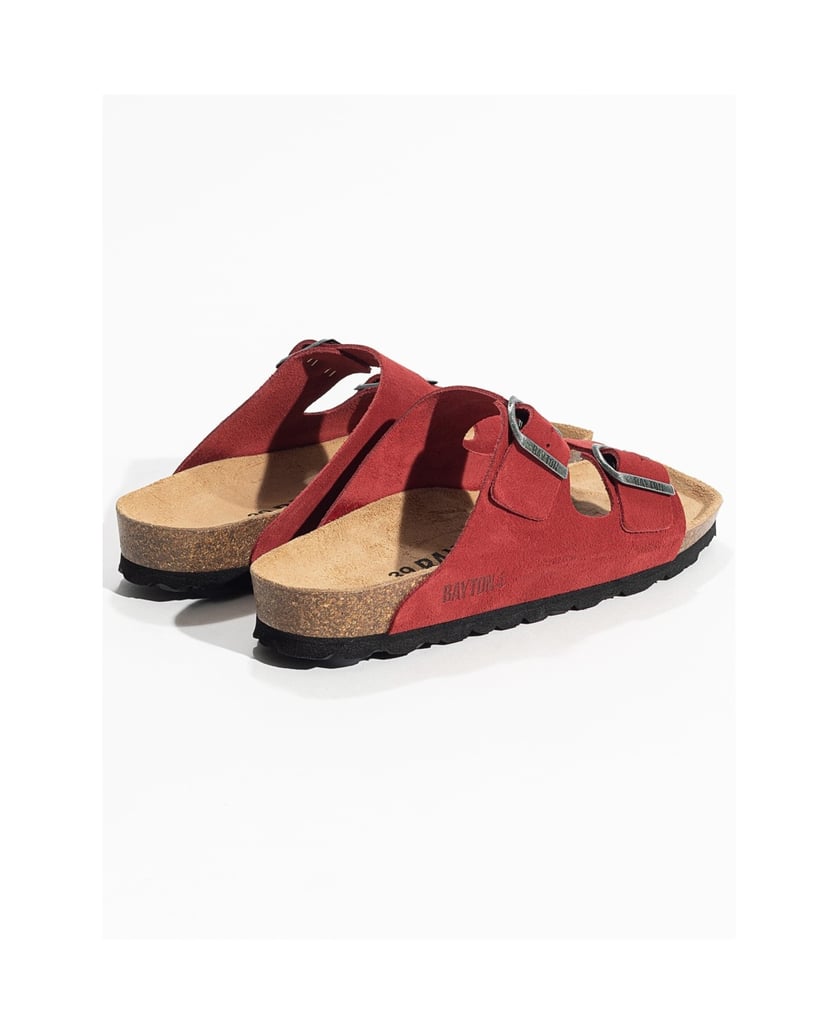 Bayton-Pantoletten-damen-Atlas-Vegan-rot