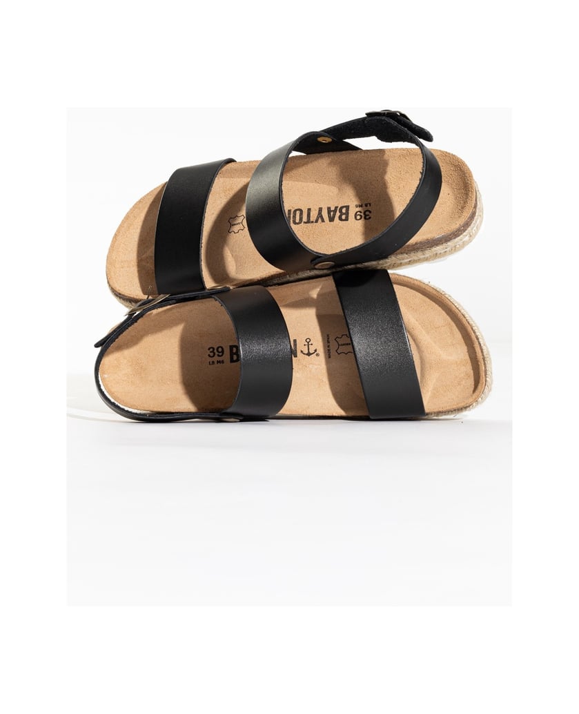 Bayton-Gaceo-Leather-Mules-schwarz