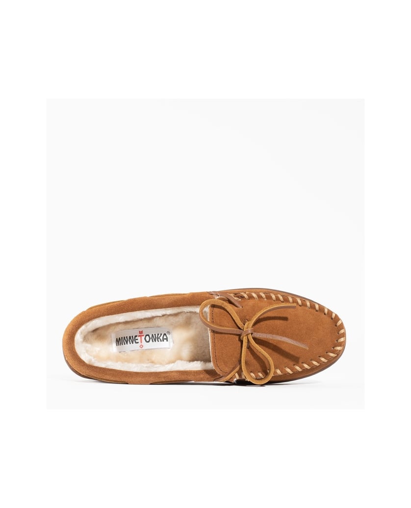 MINNETONKA-Pile-lined-Hardsole-Slippers-braun