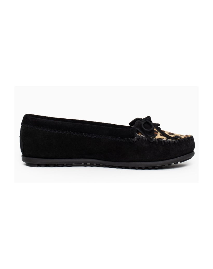 MINNETONKA-Leopard-Kilty-Moccasins-schwarz