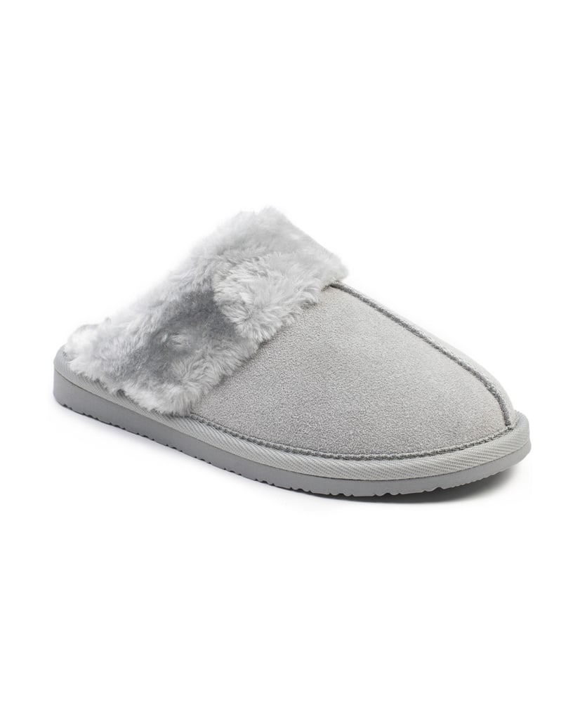 MINNETONKA-Chesney-Slide-Slipper-hellgrau