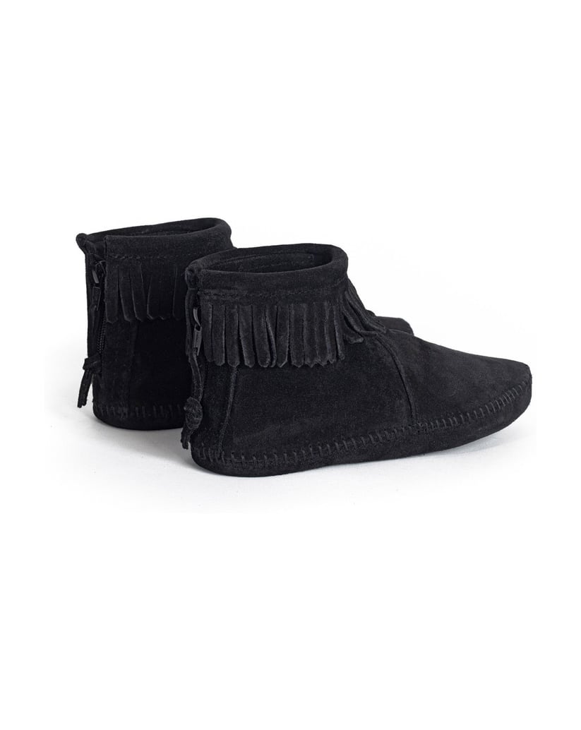 MINNETONKA-Back-Zip-Softsole-Boot-für-Damen-schwarz