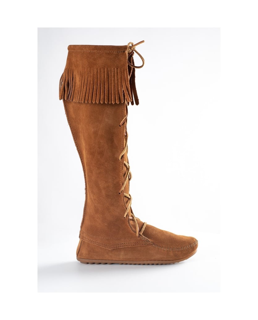 MINNETONKA-Kniehohe-Stiefel-aus-Spitze-schwarz
