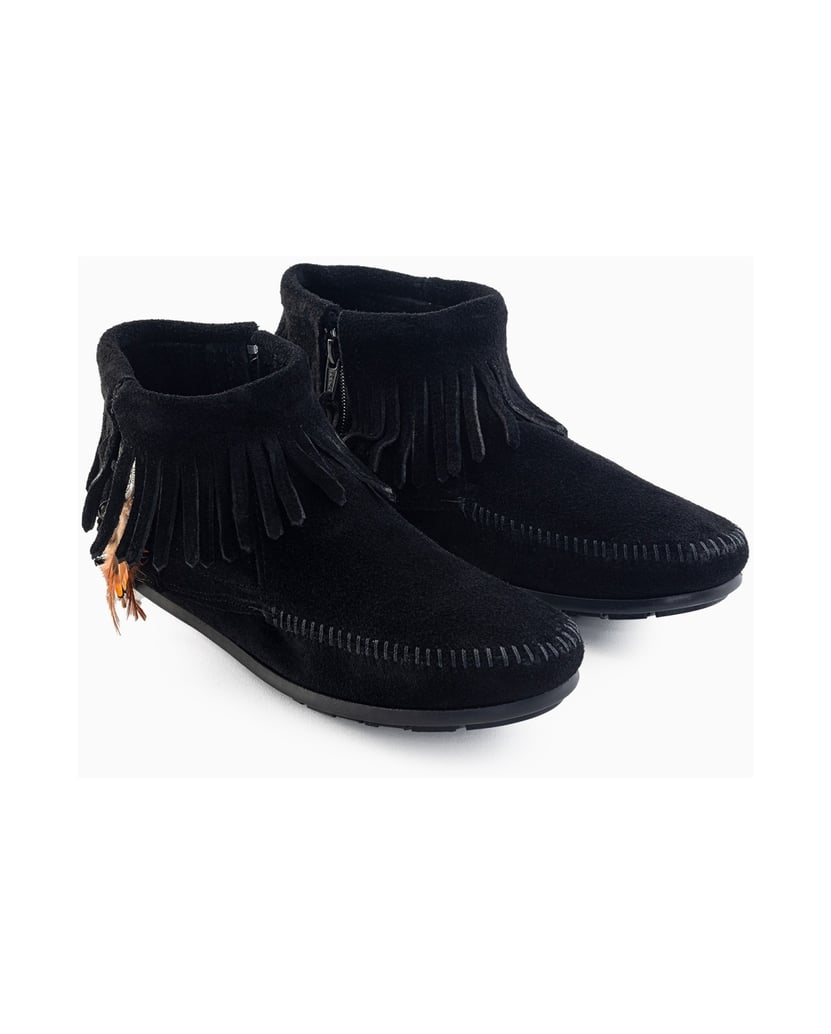MINNETONKA-Concho-Feather-Low-Boots-schwarz