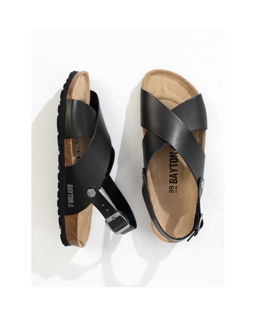 Bayton-Tweed-Sandalen-schwarz