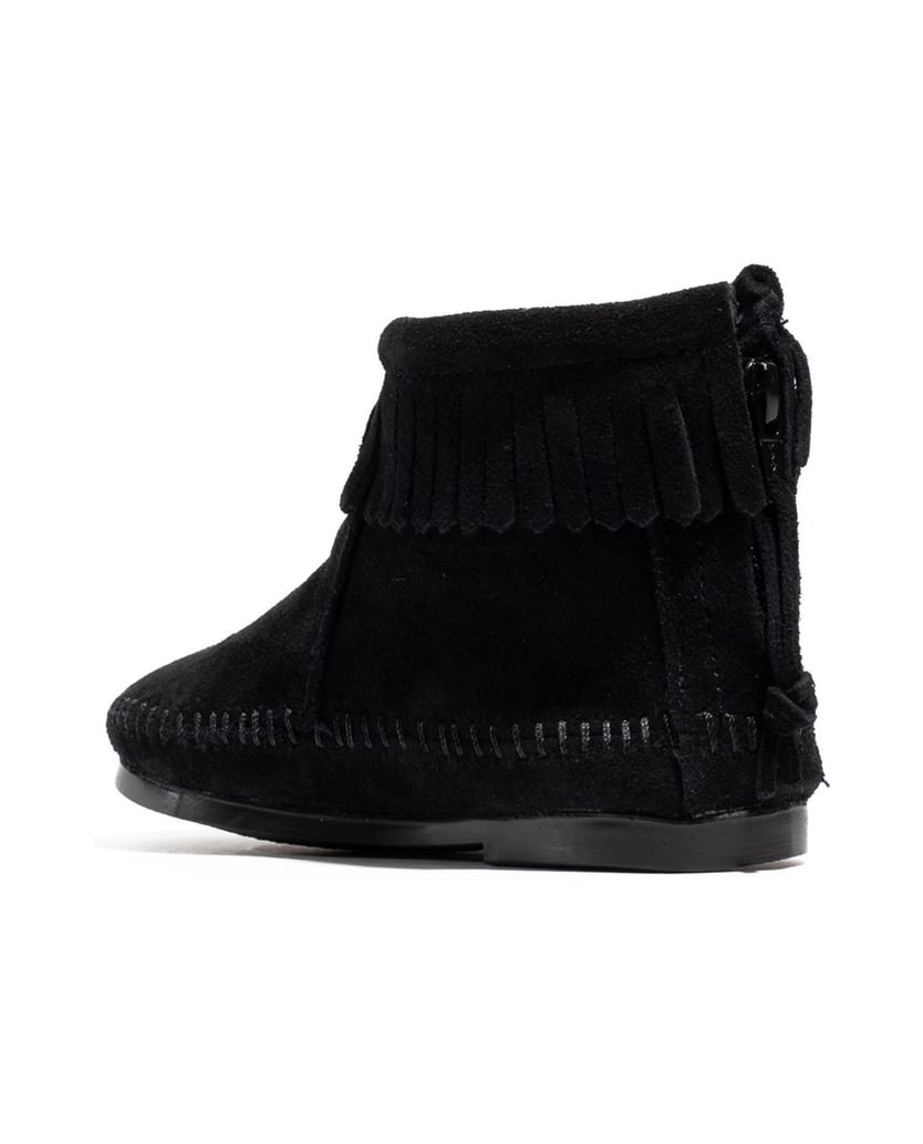 MINNETONKA-Back-Zip-Boot-schwarz