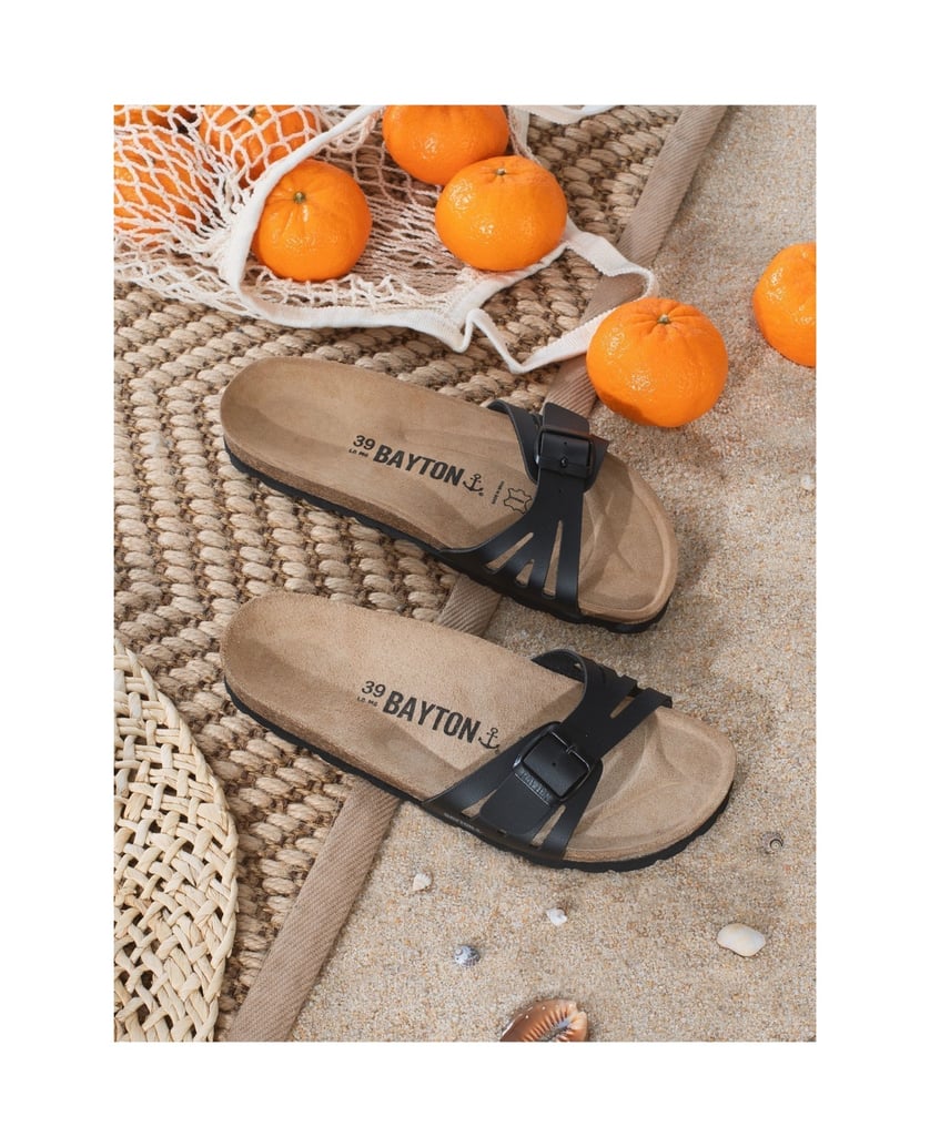 Bayton-Pantoletten-damen-Velours-schwarz