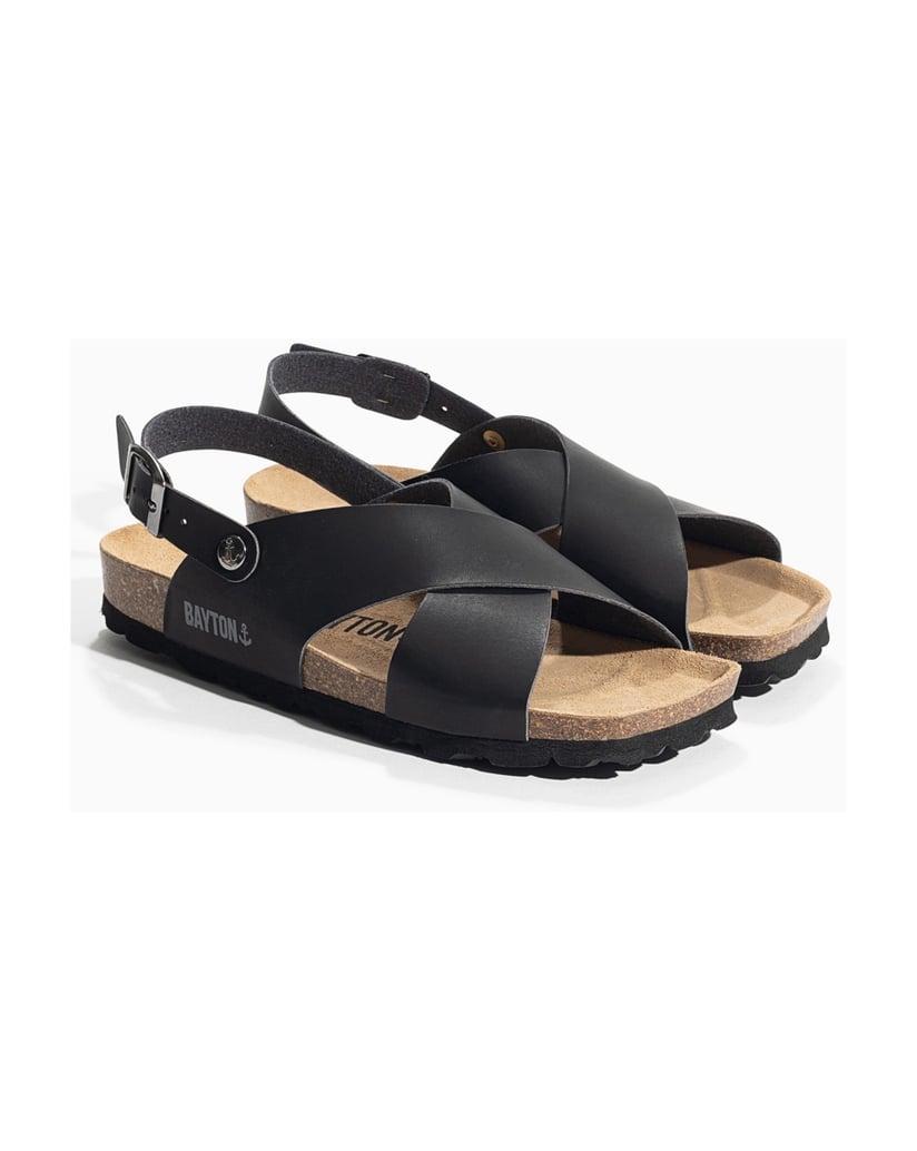 Bayton-Sandalen-damen-Tweed-schwarz