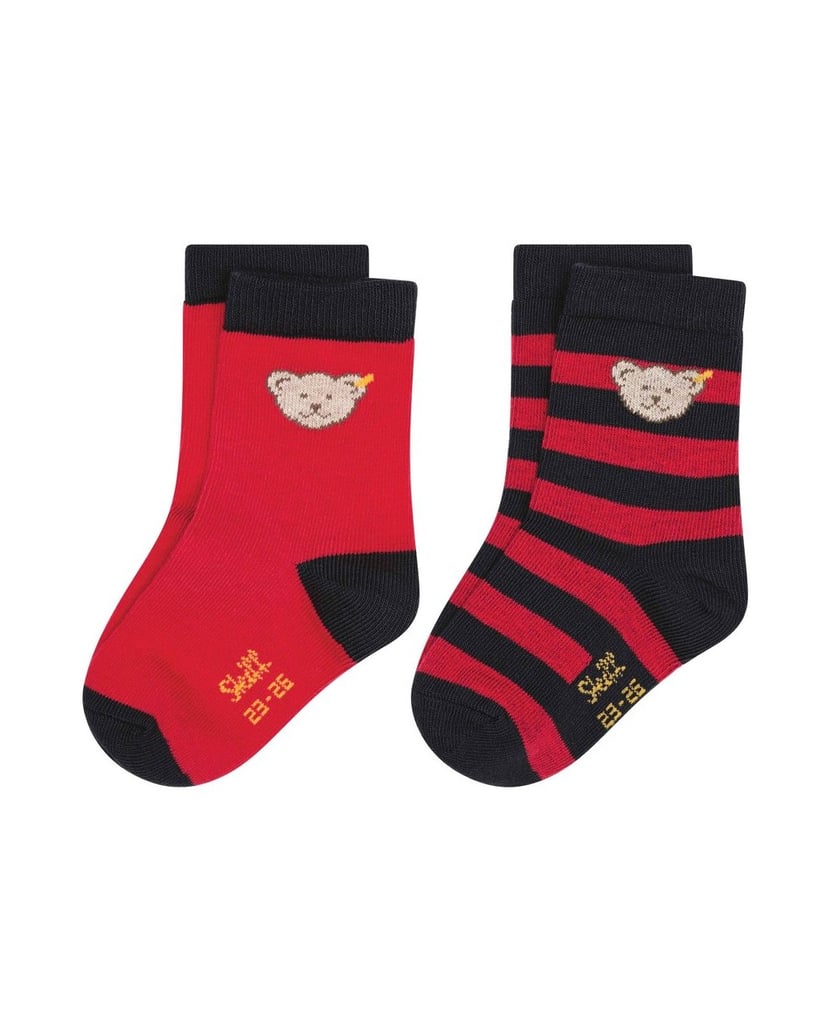 Steiff-Unisex-Socken-2er-Pack-rot