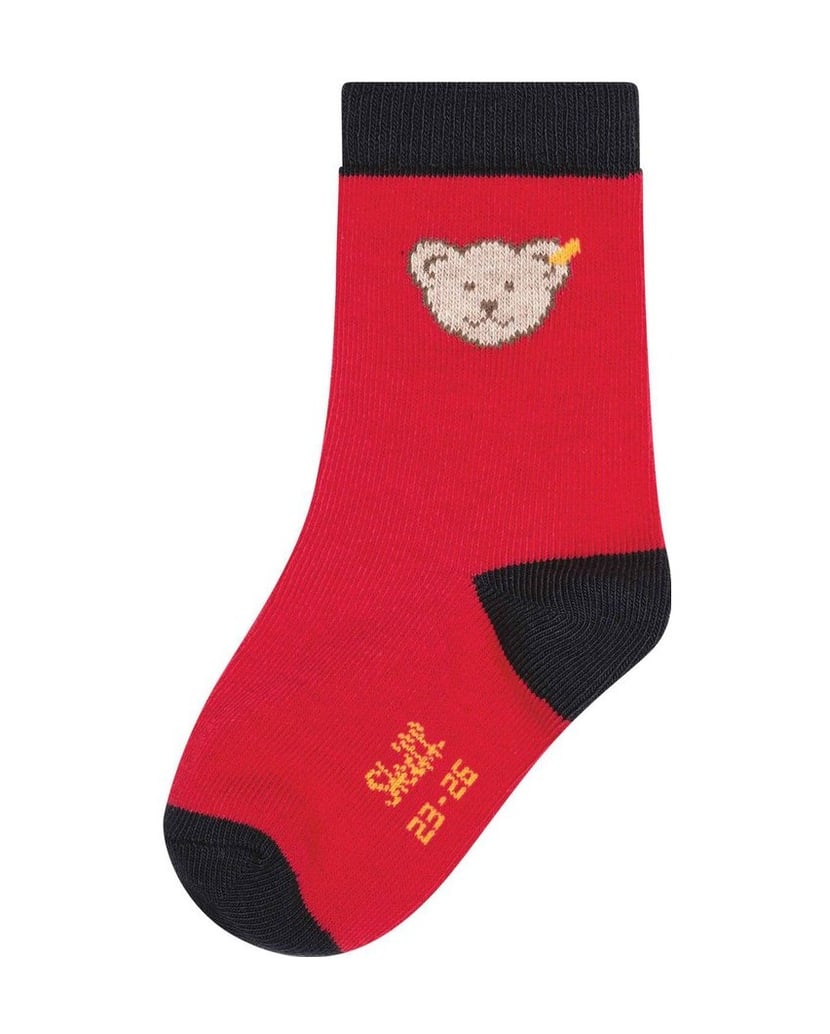 Steiff-Unisex-Socken-2er-Pack-rot