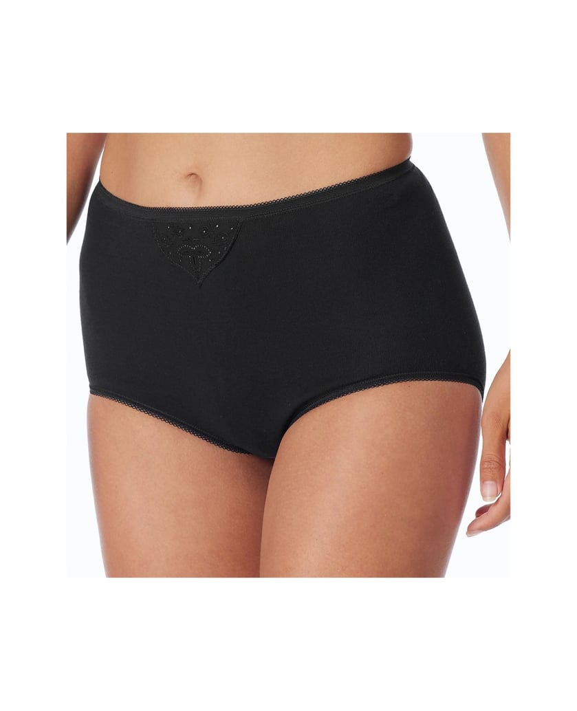 SCHIESSER-Damen-Slip-6er-Pack-Cotton-Essentials-6P-schwarz