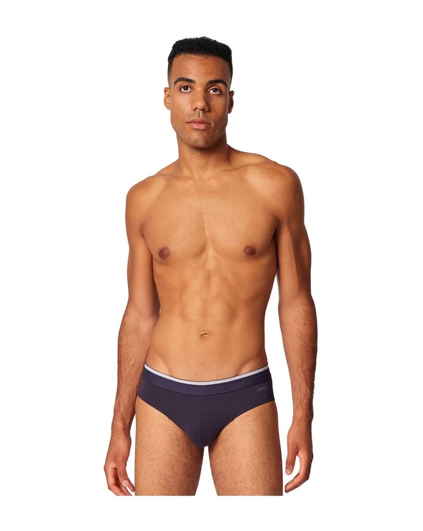 Skiny-Herren-Slip-6er-Pack-Brasil-Slips-Cotton-Multipack-6P-blau