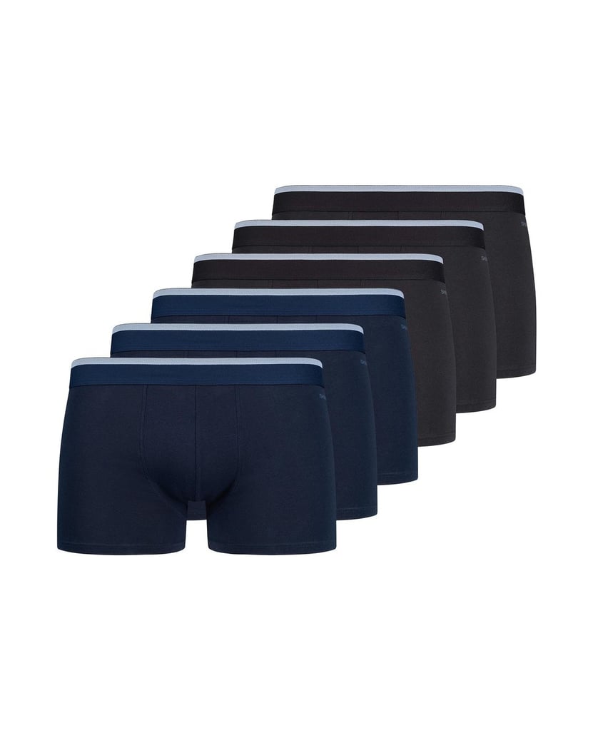 Skiny-Herren-Boxershort-6er-Pack-Pants-Cotton-Multipack-6P-blau