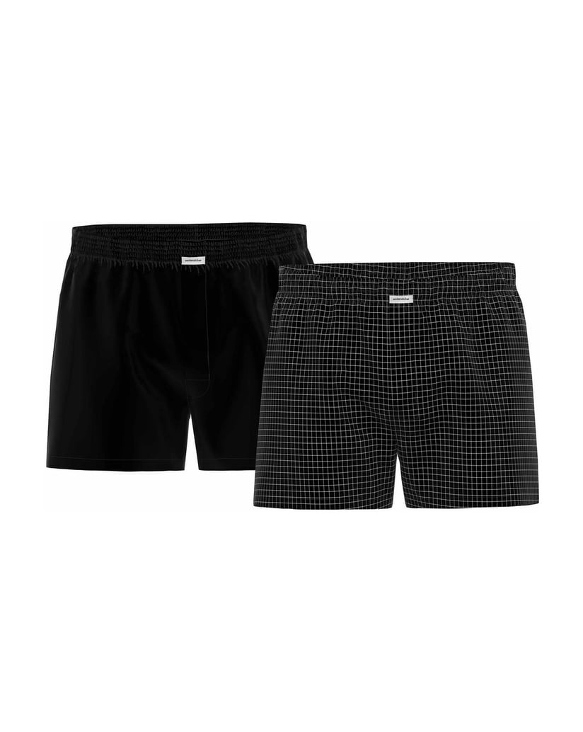 Seidensticker-Herren-Web-Boxershorts-2er-Pack-schwarz