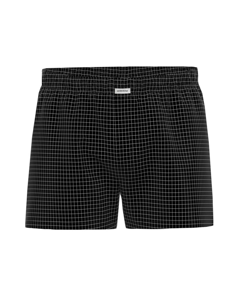 Seidensticker-Herren-Web-Boxershorts-2er-Pack-schwarz