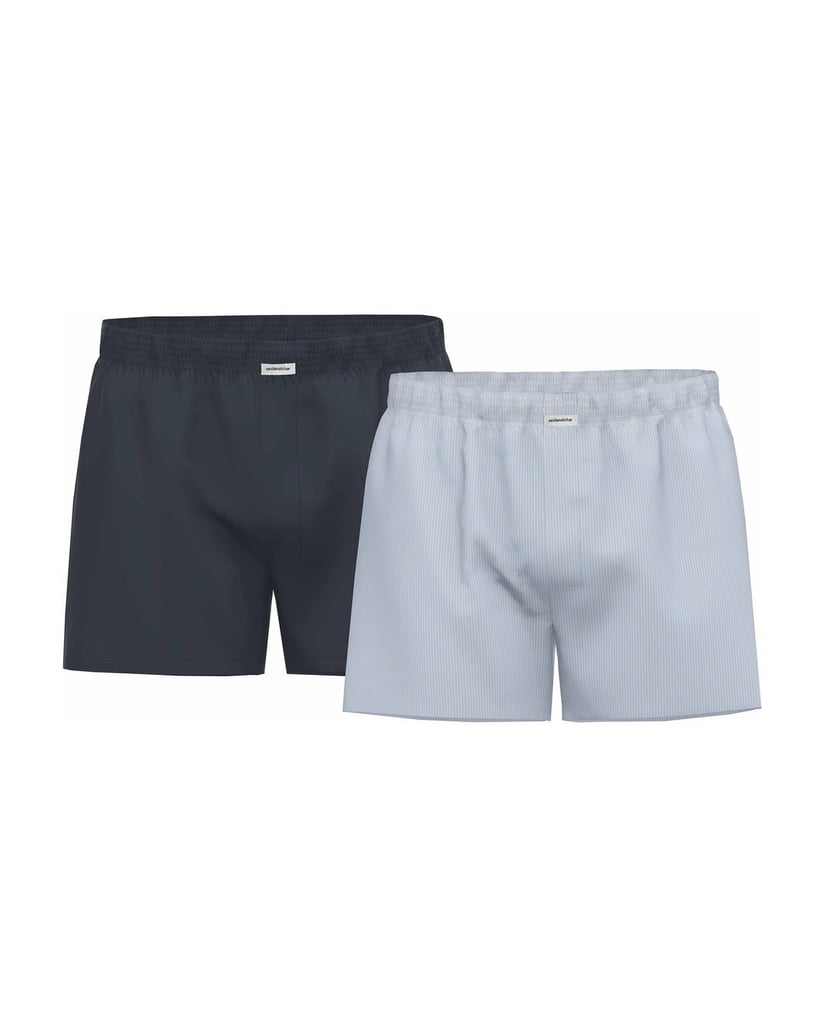 Seidensticker-Herren-Web-Boxershorts-2er-Pack-schwarz