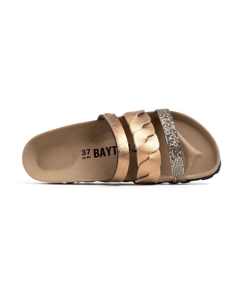 Bayton-Leather-women-sandals-CORAIL-orange
