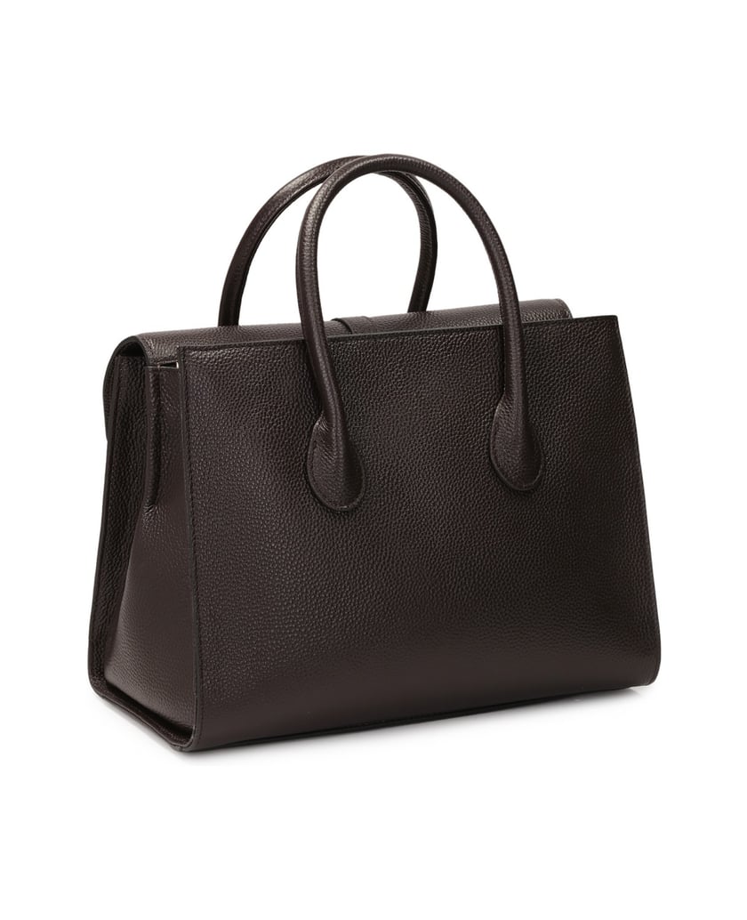 Kazar-Dunkelbraune-Handtasche-mit-Griffen-und-abnehmbarem-Riemen-braun