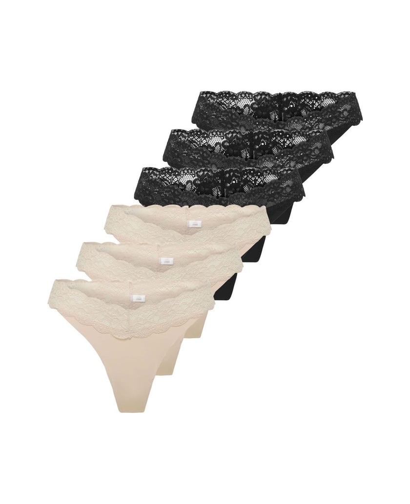 ONLY-Damen-String-6er-Pack-ONLCHLOE-LACE-THONG-6P-schwarz